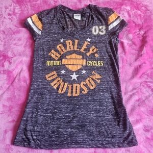 Harley-Davidson Kids Charcoal and Orange Tee